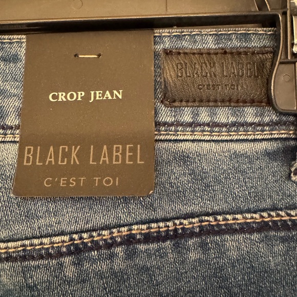 Black Label Crop Jeans C’est Toi Women's Blue Denim Distressed Jeans Size 26 - Picture 11 of 16